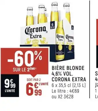 Spar Bière Blonde 4,6%vol Corona Extre offre