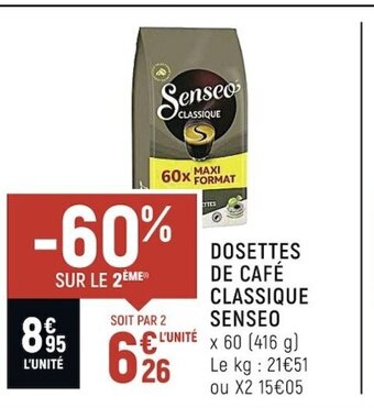 Spar Dosettes de Café classique Senseo offre