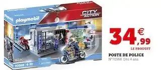 Hyper U Playmobil poste de police offre
