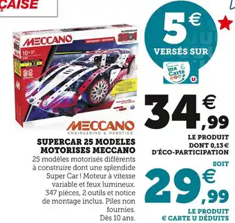 Meccano supercar 25 modeles motorises