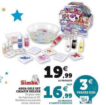 Hyper U Simba aqua gelz set creatif deluxe offre