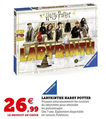 Hyper U Ravensburger labyrinthe harry potter offre