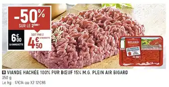 Spar Viande Hachee 100% Pur Boeuf 15% M.G Plein Air Bigard offre
