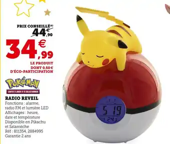 Hyper U Pokémon radio reveil offre