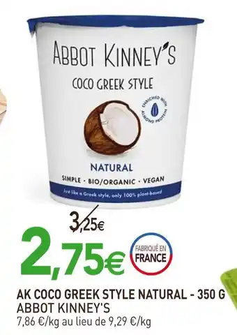 naturéO Abbot kinney's ak coco greek style natural offre