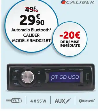 Roady Caliber autoradio bluetooth offre