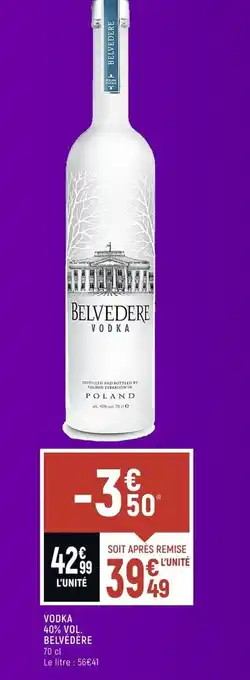 Spar Vodka 40%vol Belvedere 70cl offre