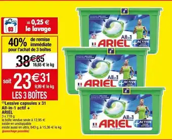 Migros Lessive liquide ariel offre