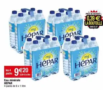 Migros Eau hépar offre