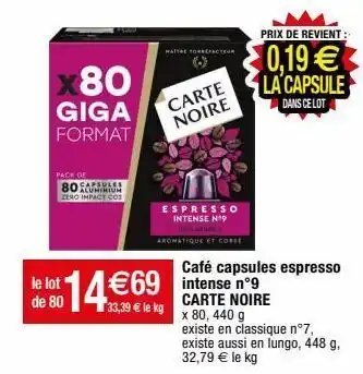 Migros Cafetière à capsules carte noire offre