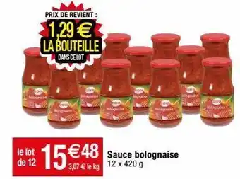 Migros Sauce bolognaise cora offre