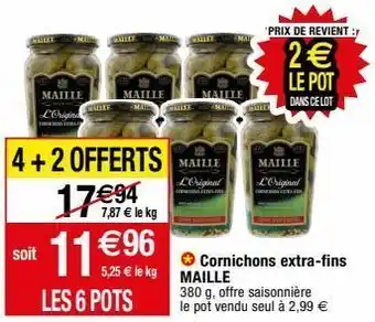 Migros Cornichons maille offre