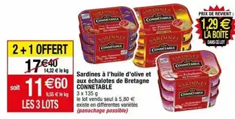 Migros Sardines à l'huile connetable offre