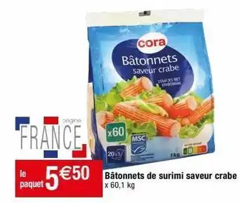 Migros Bâtonnets de surimi cora offre