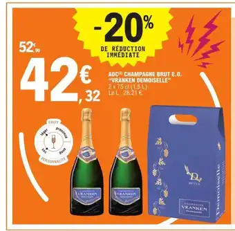 E.Leclerc Aoc Champagne Brut E.O. "Vranken Demoiselle" offre