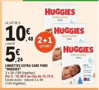 E.Leclerc Lingettes Extra Care Pure "Huggies" offre