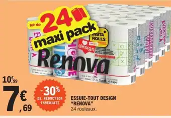 E.Leclerc Essuie-Tout Design "Renova" offre