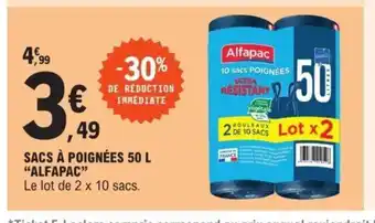 E.Leclerc Sacs A Poignees 50 L "Alfapac" offre