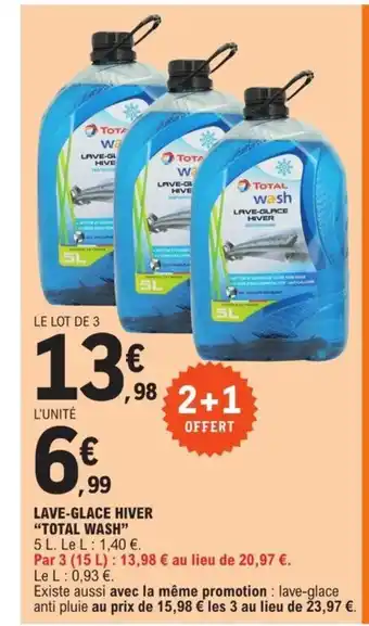 E.Leclerc Lave-Glace Hiver 'Total Wash" offre