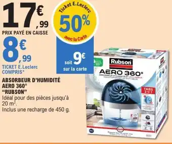 E.Leclerc Absorbeur D'Humidite Aero 360 "Rubson" offre