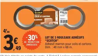 E.Leclerc Lot De 3 Rouleaux Adhesifs "Scotch" offre