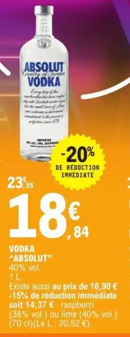 E.Leclerc Vodka "Absolut" offre