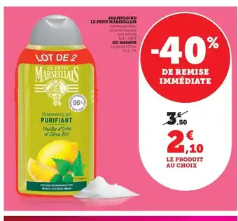 Super U Shampooing Le Petit Marseillais offre