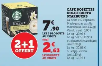 Super U Cafe Dosettes Dolce Gusto Starbucks offre