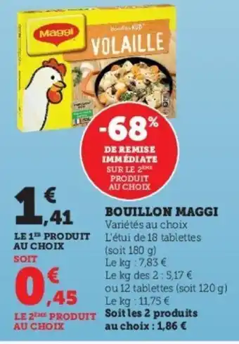 Super U Bouillon Maggi offre