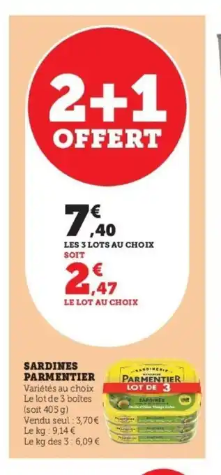 Super U Sardines Parmentier offre