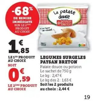 Super U Legumes Surgeles Paysan Breton offre