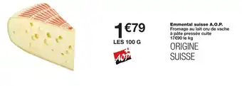 Monoprix Emmental suisse a.o.p. offre