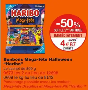 Monoprix Haribo bonbons méga-fête halloween offre