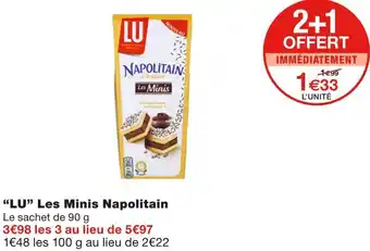 Monoprix Lu les minis napolitain offre