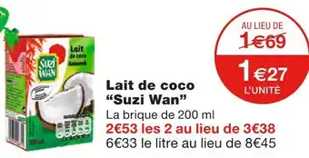 Monoprix Suzi wan lait de coco offre