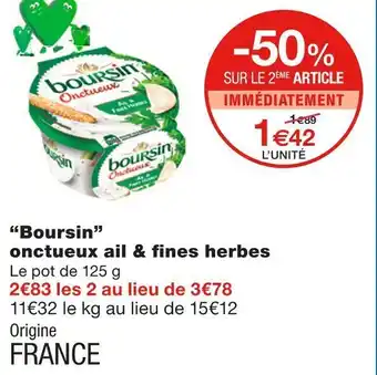 Boursin âboursinâ onctueux ail & fines herbes