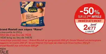 Monoprix Rana grand ravioli aux cèpes offre