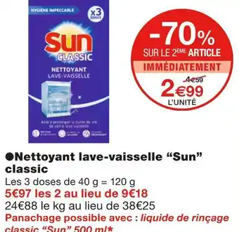 Monoprix Sun nettoyant lave-vaisselle offre