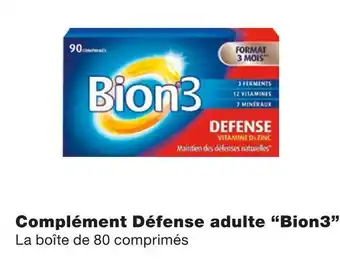 Monoprix Bion3 complément défense adulte offre