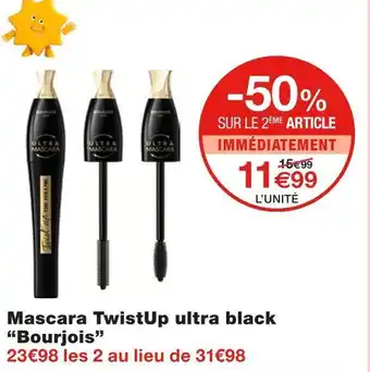 Monoprix Bourjois mascara twistup ultra black offre