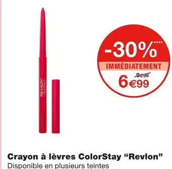 Monoprix Revlon crayon à lèvres colorstay offre