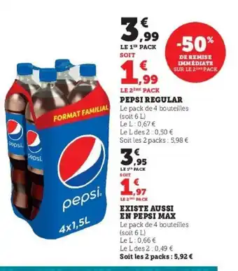 Super U Pepsi Regular offre