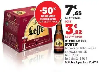 Super U Biere Leffe Ruby 5 offre