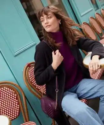 Gémo Manteau femme à motif pied de poule vue1 - gemo(femme pap) - gemo offre