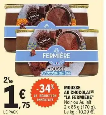 E.Leclerc Mousse au chocolat offre