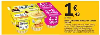 E.Leclerc Riz au lait saveur vanille la laitière offre