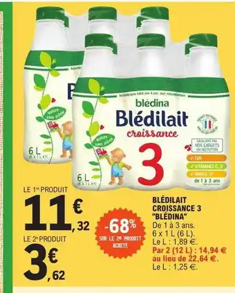 E.Leclerc Blédilait croissance 3 offre
