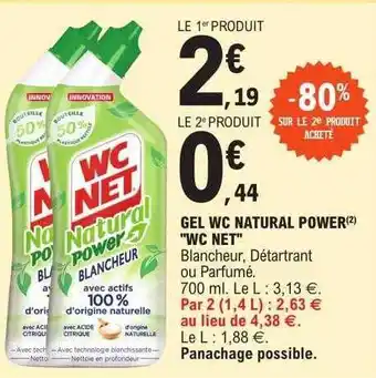 E.Leclerc Gel wc natural power offre