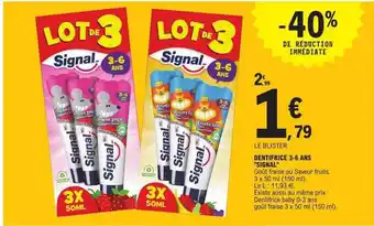 E.Leclerc Dentifrice 3-6 ans offre