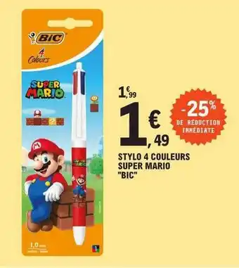 E.Leclerc Stylo 4 couleurs super mario offre